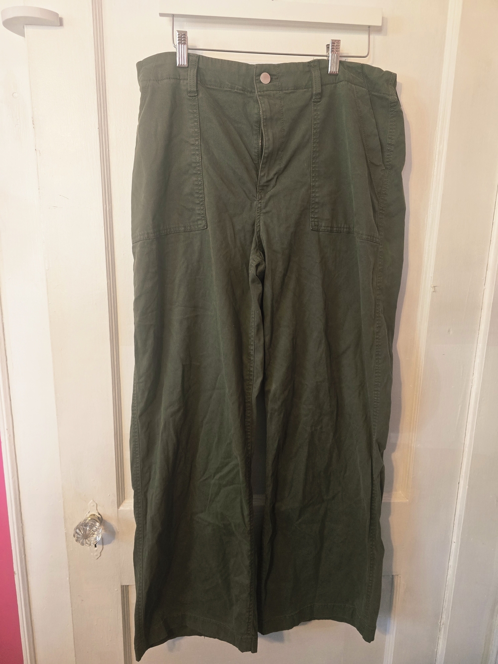 Sonoma Women's Olive Green Wide-Leg Pants